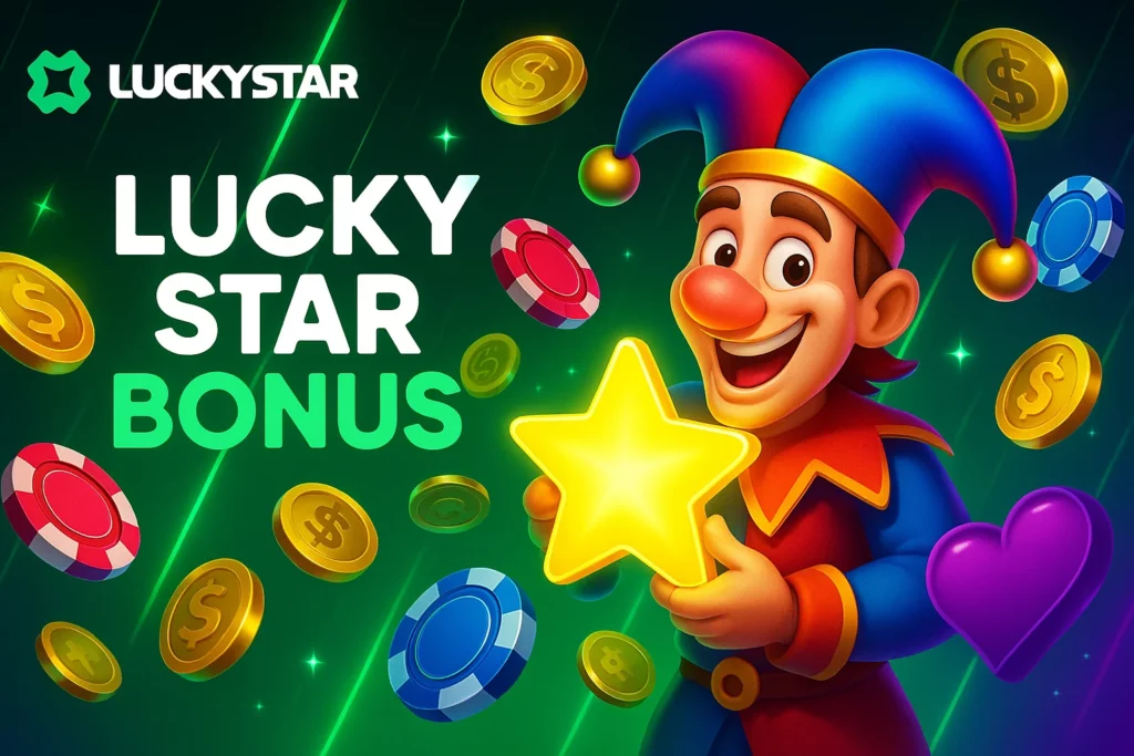 Lucky Star Chile promo overview showing CLP bonus options, crypto cashback, and mobile rewards