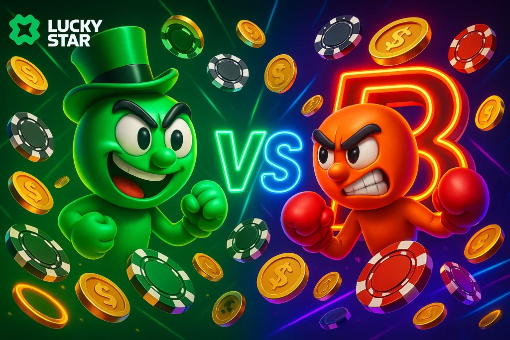Lucky Star vs Betano table showing CLP bonus differences and crypto support for Chile