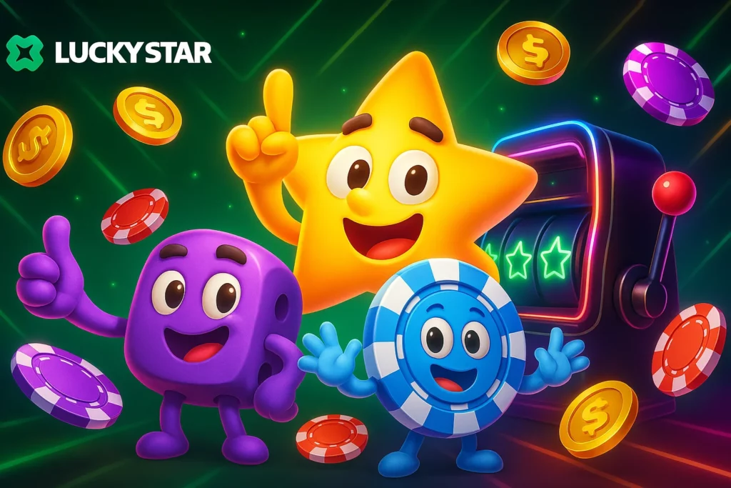 Lucky Star Chile user account benefits showing CLP balance, crypto icon, and live chat in Spanish