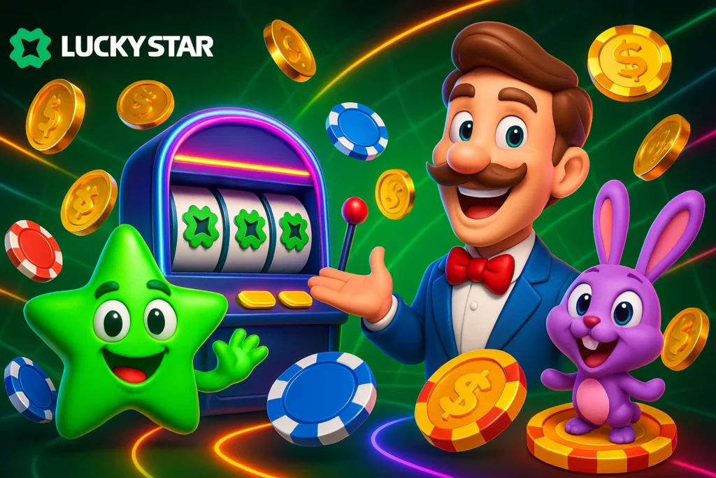 Chilean player looking at CLP wallet and Lucky Star bonus pop-up in Spanish on mobile screen