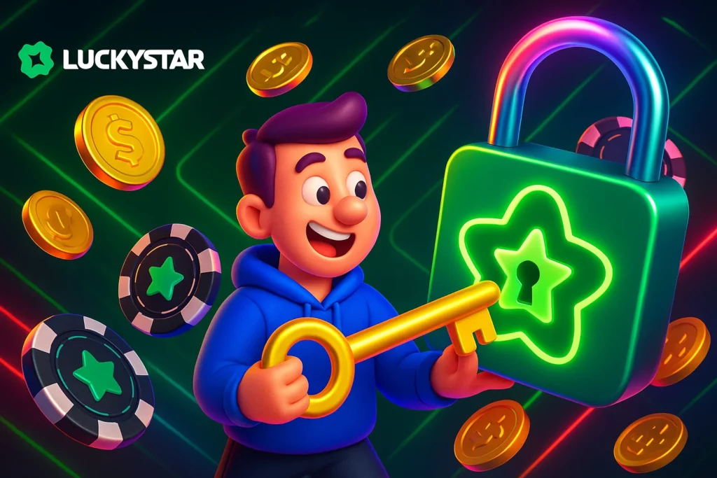 Lucky Star Chile forgot password form with Spanish fields and CLP wallet in background