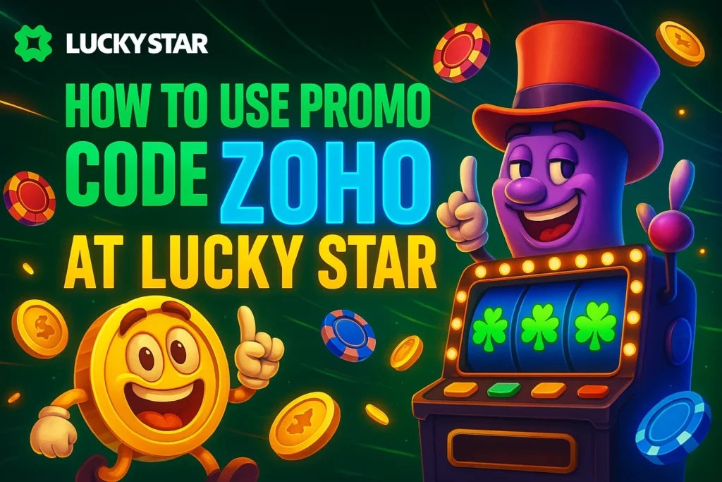 Lucky Star Chile bonus code field during registration with ZOHO entered and CLP offer visible